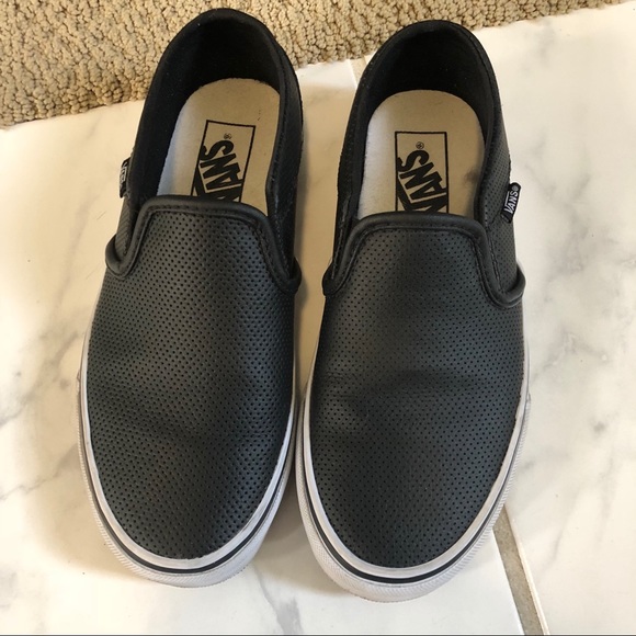 Vans Shoes - Black slip-on Vans